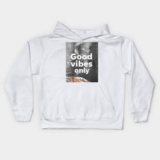 Good vibes only collage Kids Hoodie